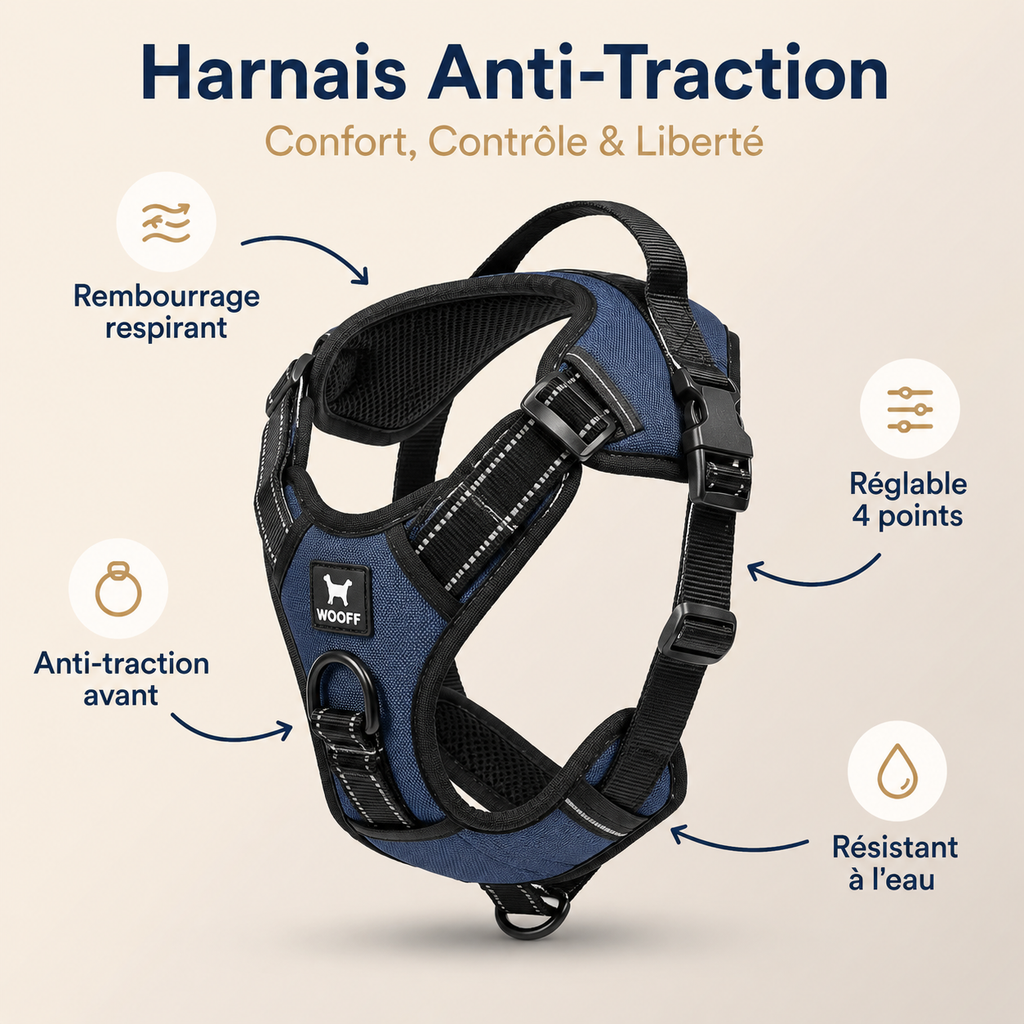 Harnais Anti-Traction PawZen — Reprenez le Contrôle de Vos Balades