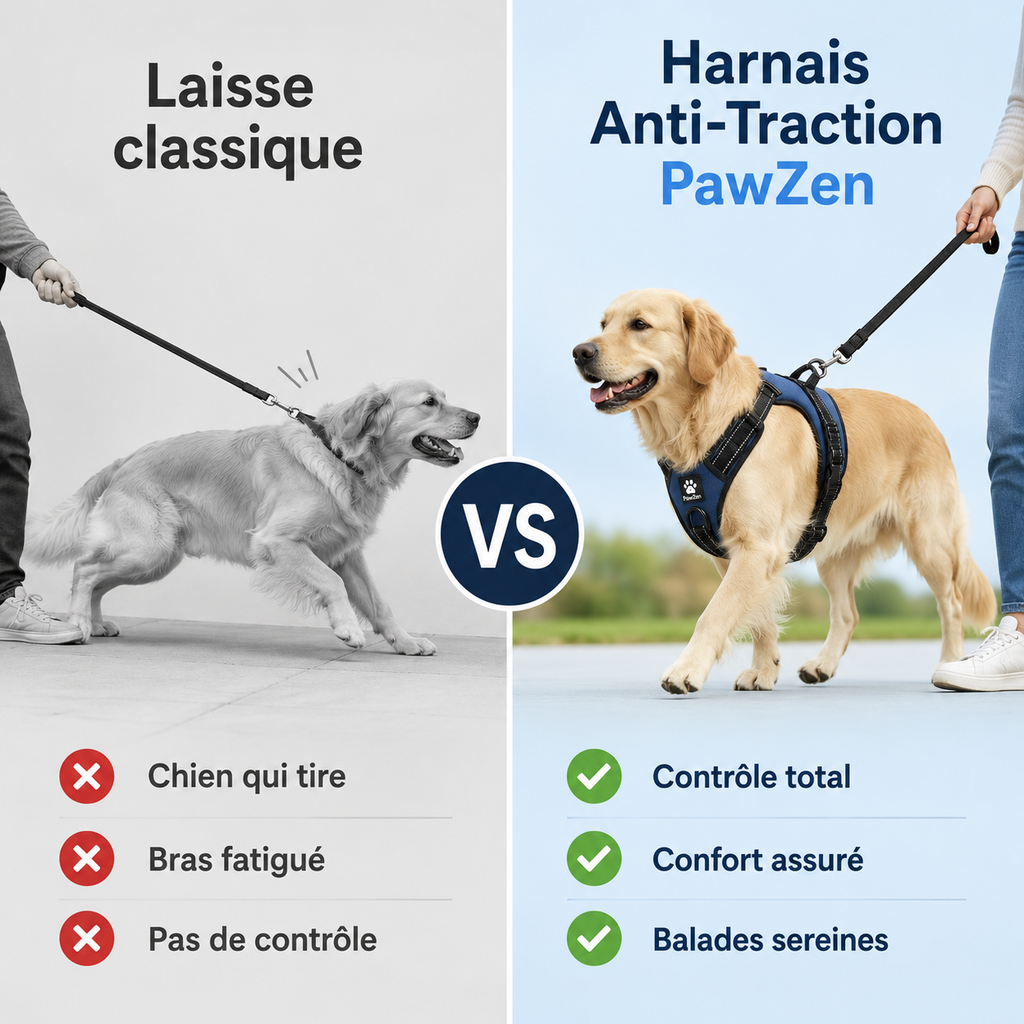 Harnais Anti-Traction PawZen — Reprenez le Contrôle de Vos Balades